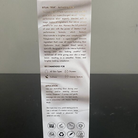 STEMTOX SKIN SYSTEM RITUAL TREAT ACTIVATING ELIXIR-1.01 fl oz / 30 ml-NEW-SEALED - Picture 3 of 4